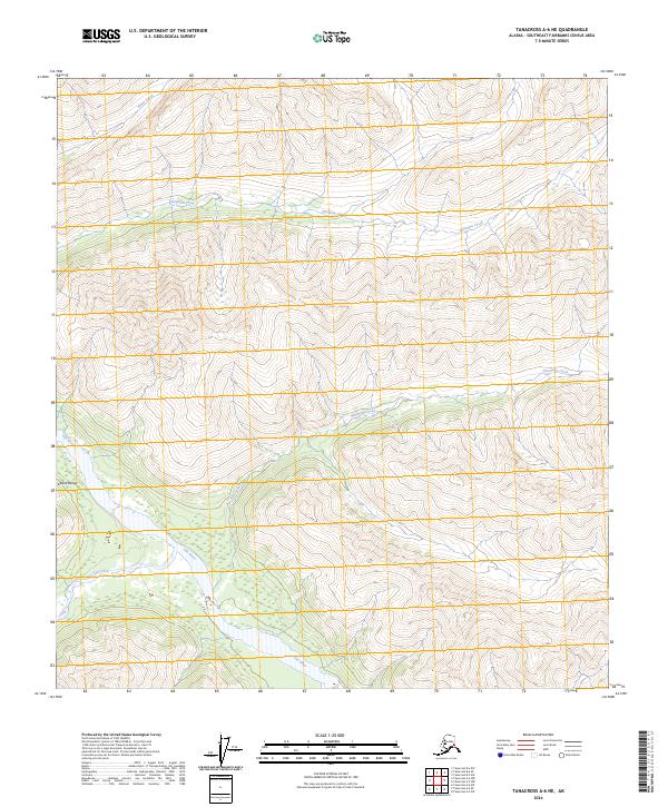 Tanacross A-6 NE, AK — USGS 7.5-minute topo (2024)