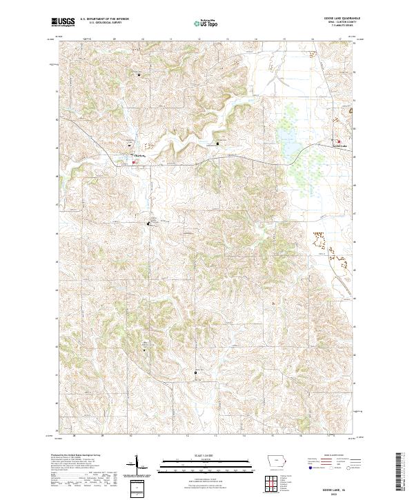Goose Lake, IA — USGS 7.5-minute topo (2022)