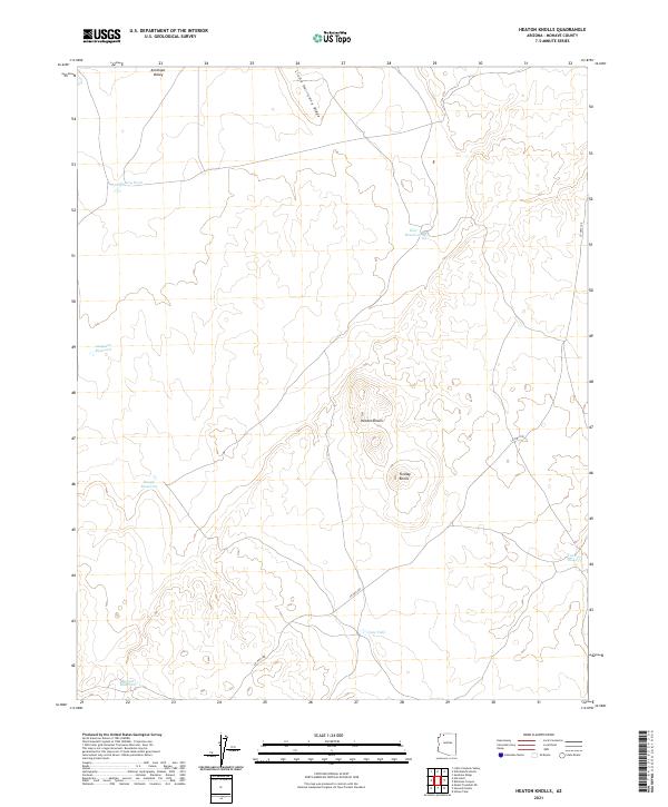 Heaton Knolls, AZ — USGS 7.5-minute topo (2021)