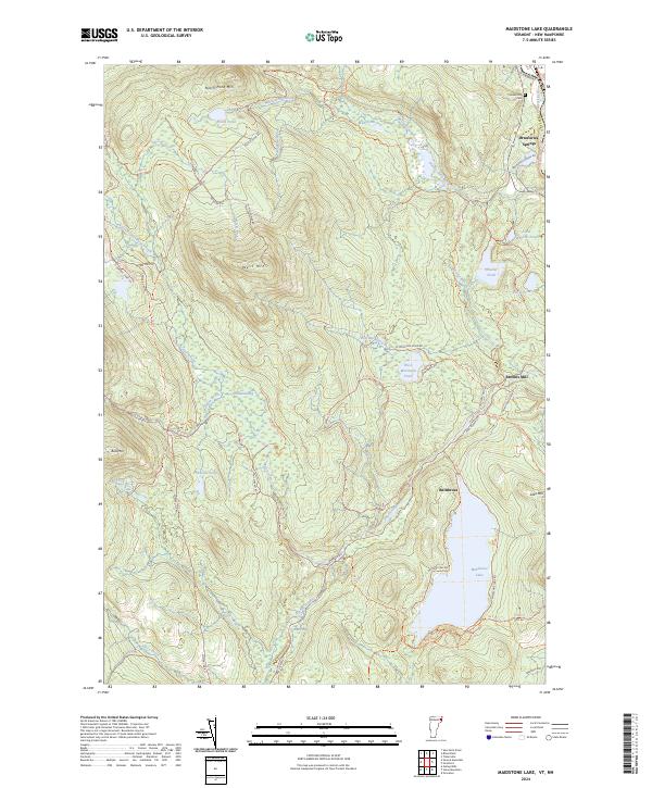 Maidstone Lake, VT-NH — USGS 7.5-minute topo (2024)