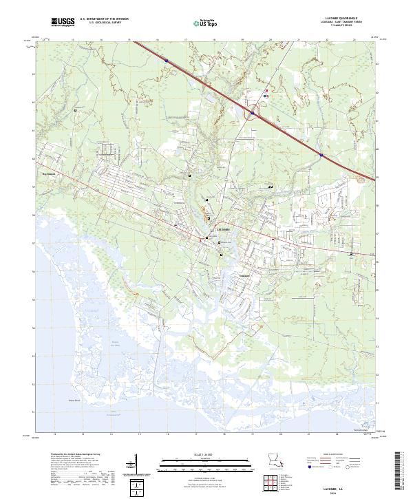 Lacombe, LA — USGS 7.5-minute topo (2024)