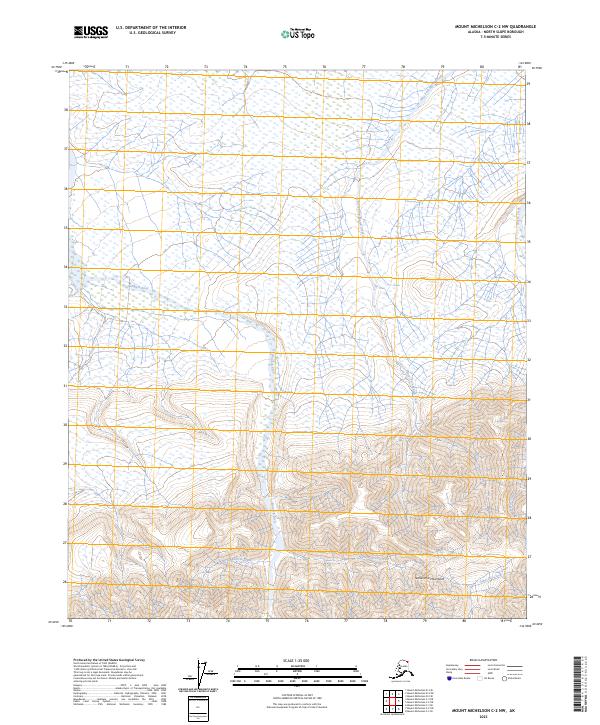 Mount Michelson C-2 NW, AK — USGS 7.5-minute topo (2023)