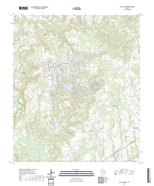 Hilltop Lakes, TX — USGS 7.5-minute topo (2023)