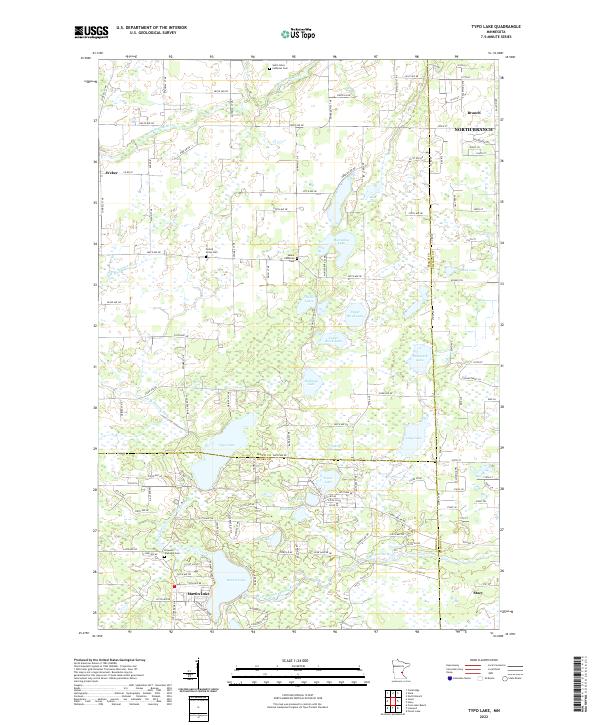 Typo Lake, MN — USGS 7.5-minute topo (2022)