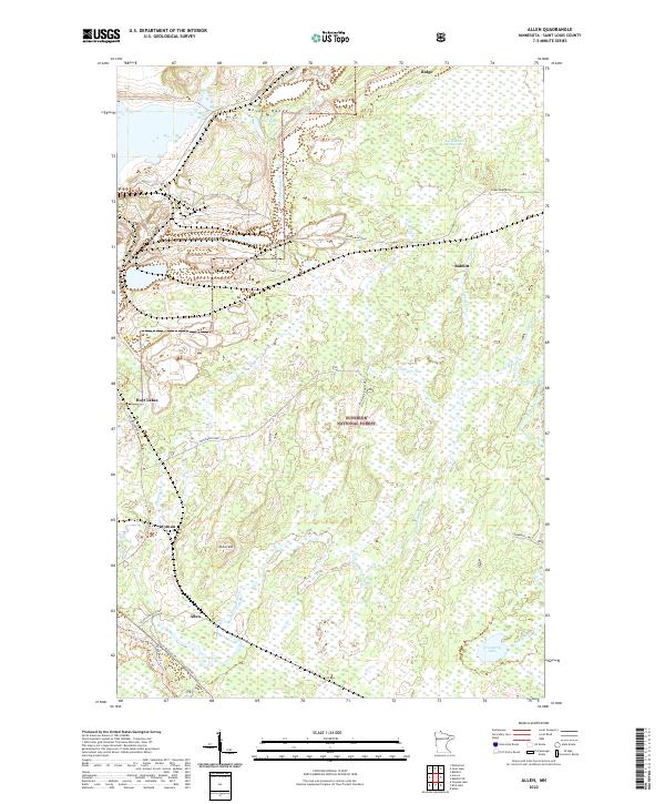 Allen, MN — USGS 7.5-minute topo (2022)