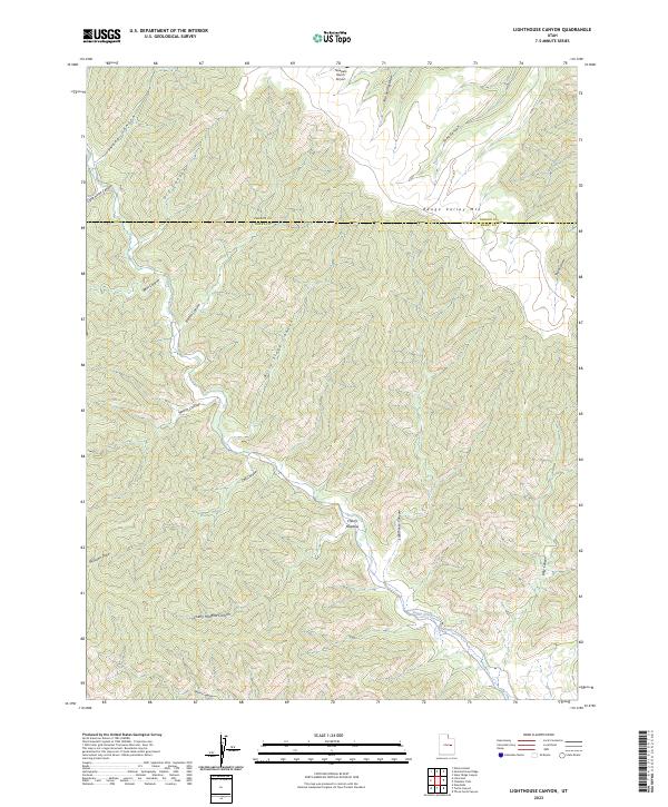 Lighthouse Canyon, UT — USGS 7.5-minute topo (2023)