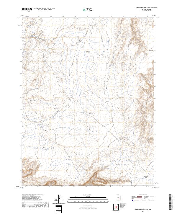 Robbers Roost Flats, UT — USGS 7.5-minute topo (2023)