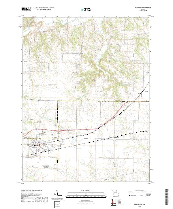 Monroe City, MO — USGS 7.5-minute topo (2021)
