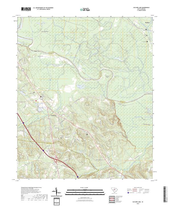 Saylors Lake, SC — USGS 7.5-minute topo (2024)