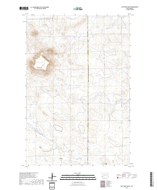 East Rainy Butte, ND — USGS 7.5-minute topo (2024)