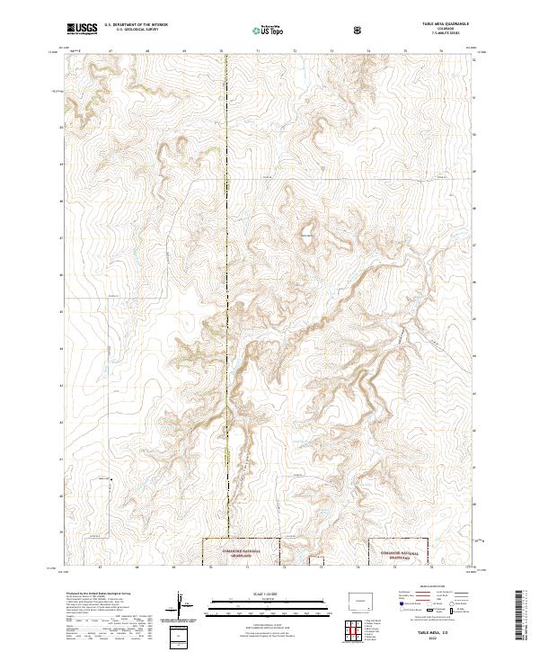 Table Mesa, CO — USGS 7.5-minute topo (2022)