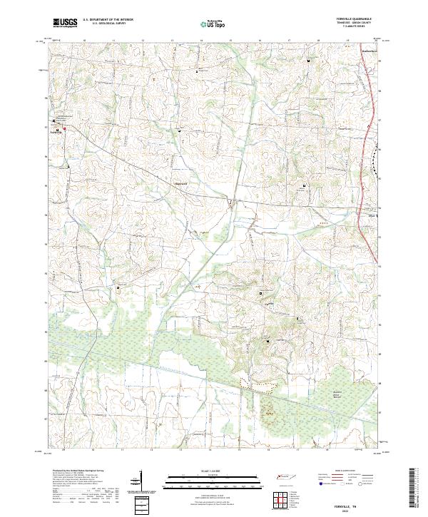 Yorkville, TN — USGS 7.5-minute topo (2022)