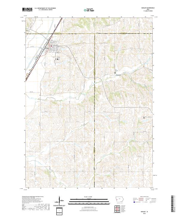 Dunlap, IA — USGS 7.5-minute topo (2022)