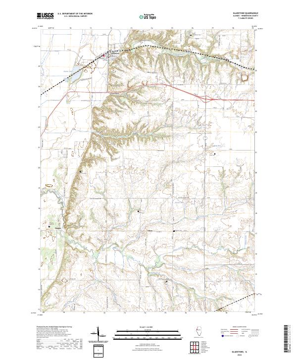 Gladstone, IL — USGS 7.5-minute topo (2024)