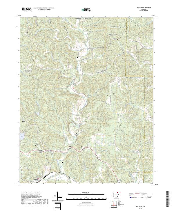 Williford, AR — USGS 7.5-minute topo (2024)