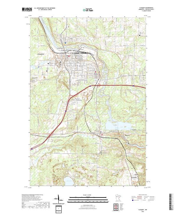Cloquet, MN — USGS 7.5-minute topo (2022)