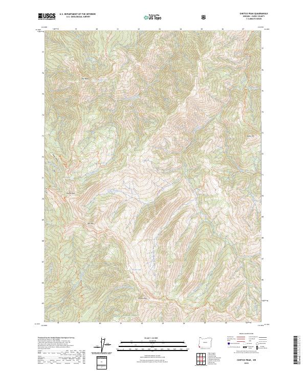 Chetco Peak, OR — USGS 7.5-minute topo (2023)