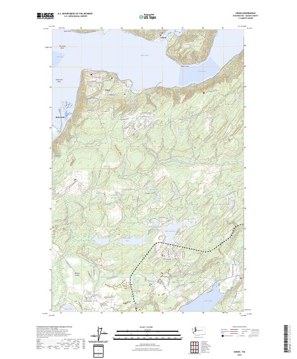 Union, WA — USGS 7.5-minute topo (2023)