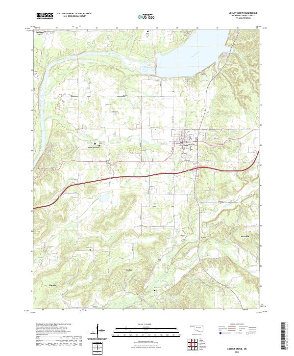 Locust Grove, OK — USGS 7.5-minute topo (2022)