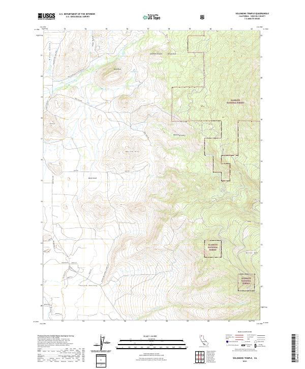 Solomons Temple, CA — USGS 7.5-minute topo (2021)