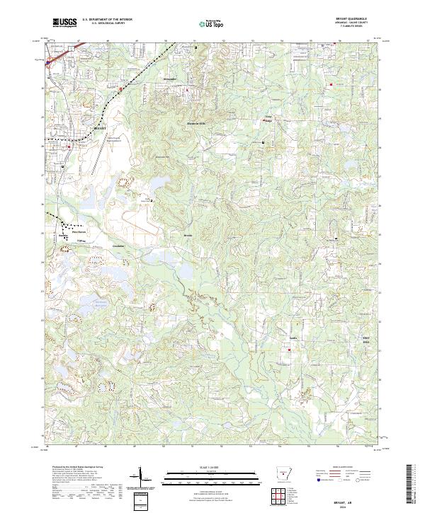 Bryant, AR — USGS 7.5-minute topo (2024)