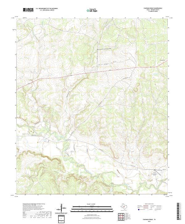 Chapman Draw, TX — USGS 7.5-minute topo (2022)