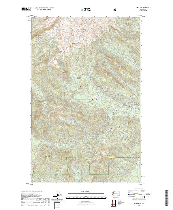 Baker Pass, WA — USGS 7.5-minute topo (2023)