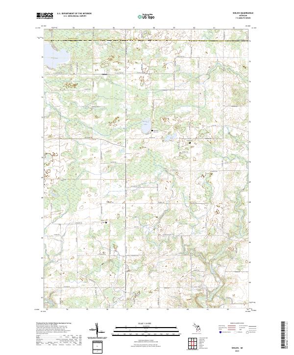 Shiloh, MI — USGS 7.5-minute topo (2023)
