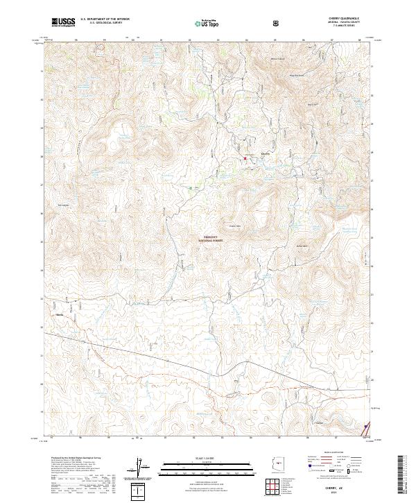 Cherry, AZ — USGS 7.5-minute topo (2021)