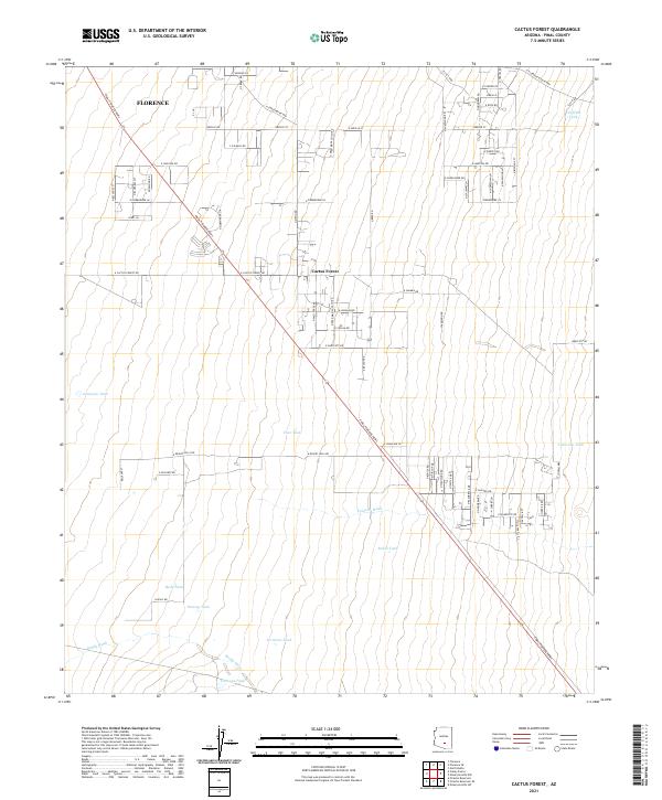 Cactus Forest, AZ — USGS 7.5-minute topo (2021)