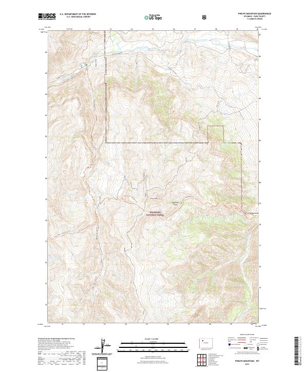Phelps Mountain, WY — USGS 7.5-minute topo (2021)