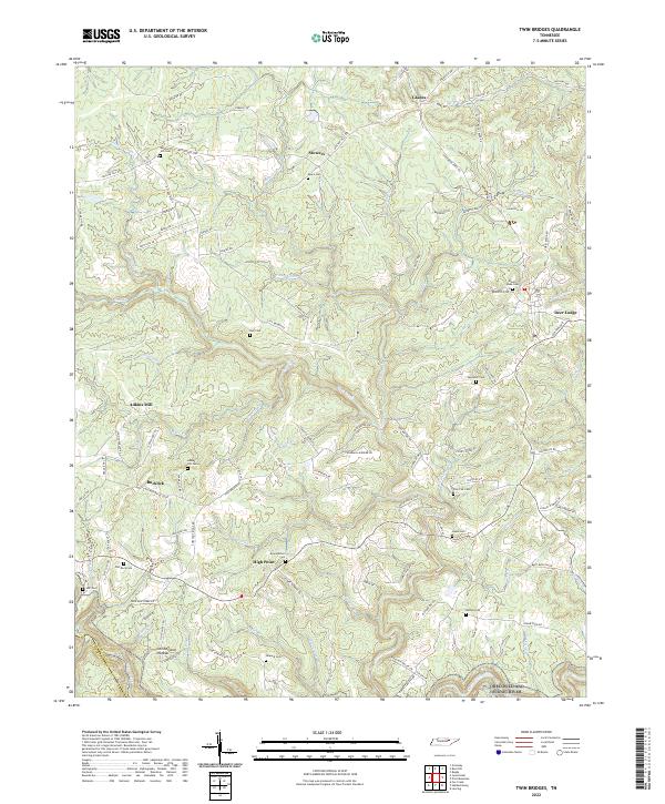 Twin Bridges, TN — USGS 7.5-minute topo (2022)