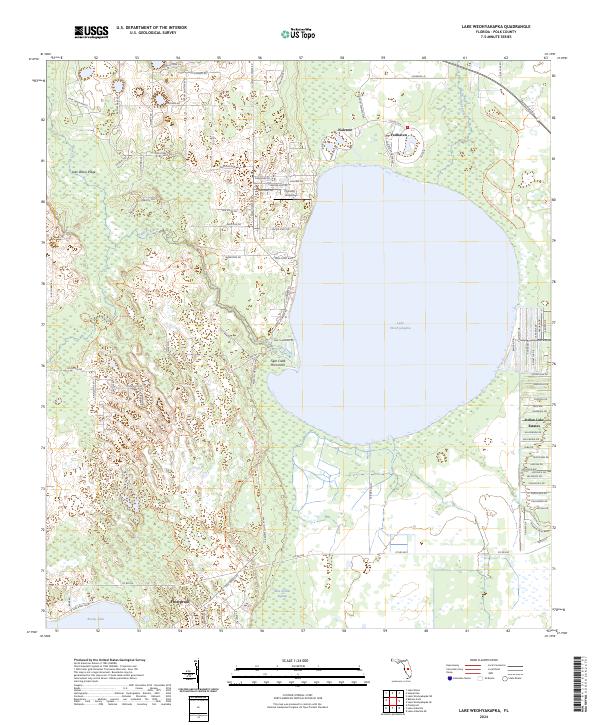 Lake Weohyakapka, FL — USGS 7.5-minute topo (2024)