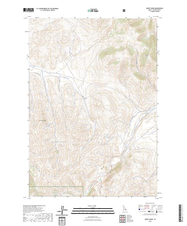 Short Creek, ID — USGS 7.5-minute topo (2023)