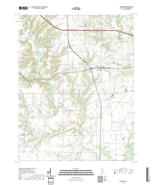 Woodlawn, IL — USGS 7.5-minute topo (2024)