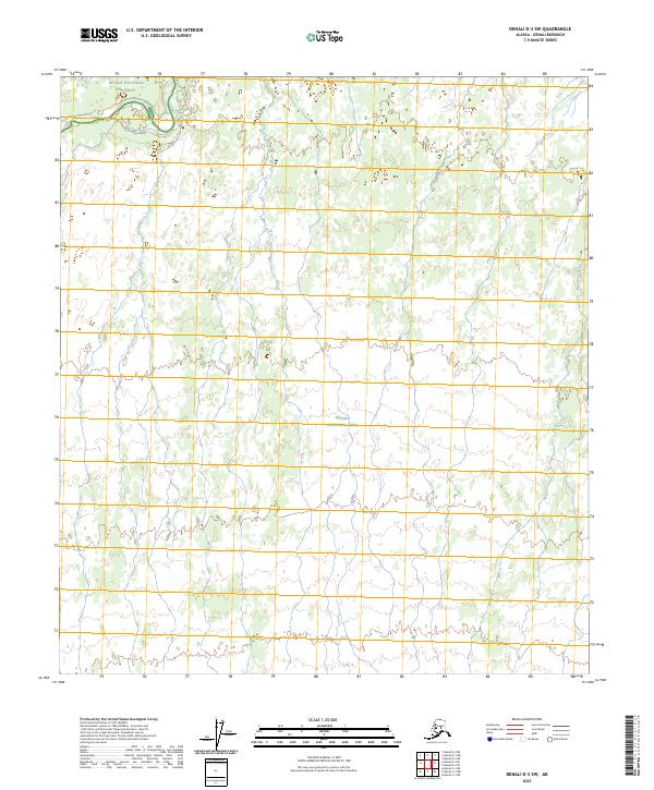 Denali D-3 SW, AK — USGS 7.5-minute topo (2023)