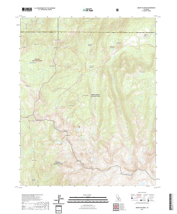 Mount Silliman, CA — USGS 7.5-minute topo (2021)