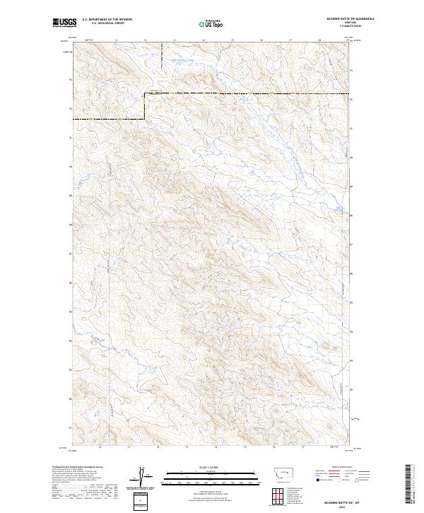McGinnis Butte SW, MT — USGS 7.5-minute topo (2024)
