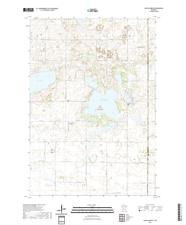 Lake Elizabeth, MN — USGS 7.5-minute topo (2022)