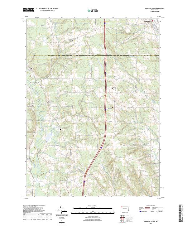 Edinboro South, PA — USGS 7.5-minute topo (2023)