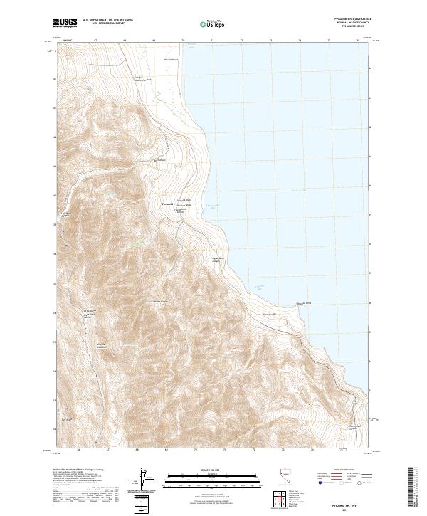 Pyramid SW, NV — USGS 7.5-minute topo (2021)