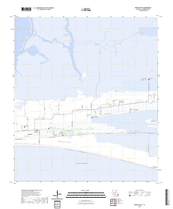 Grand Bayou, LA — USGS 7.5-minute topo (2025)