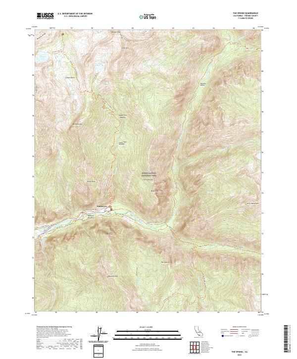 The Sphinx, CA — USGS 7.5-minute topo (2021)