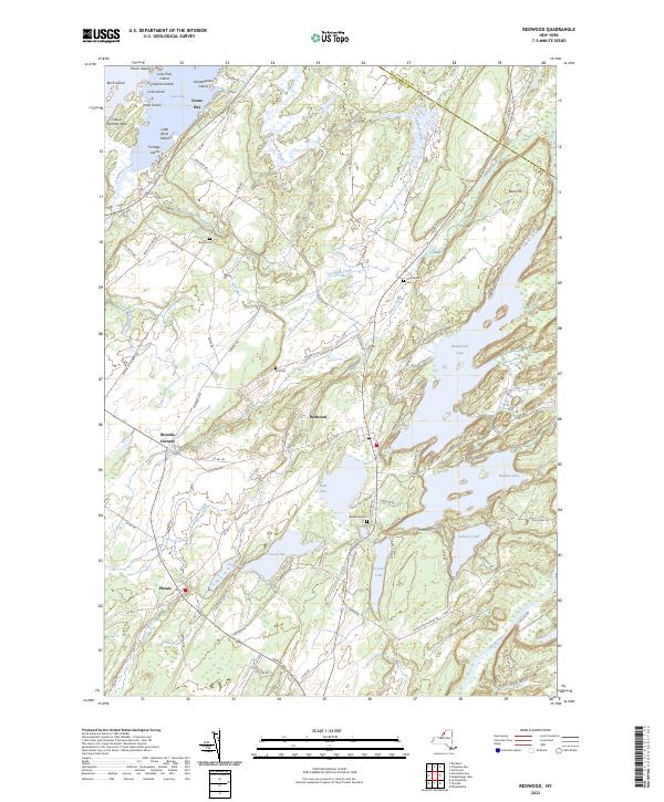 Redwood, NY — USGS 7.5-minute topo (2023)