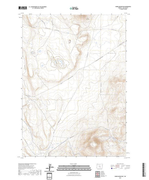 Horse Mountain, OR — USGS 7.5-minute topo (2023)