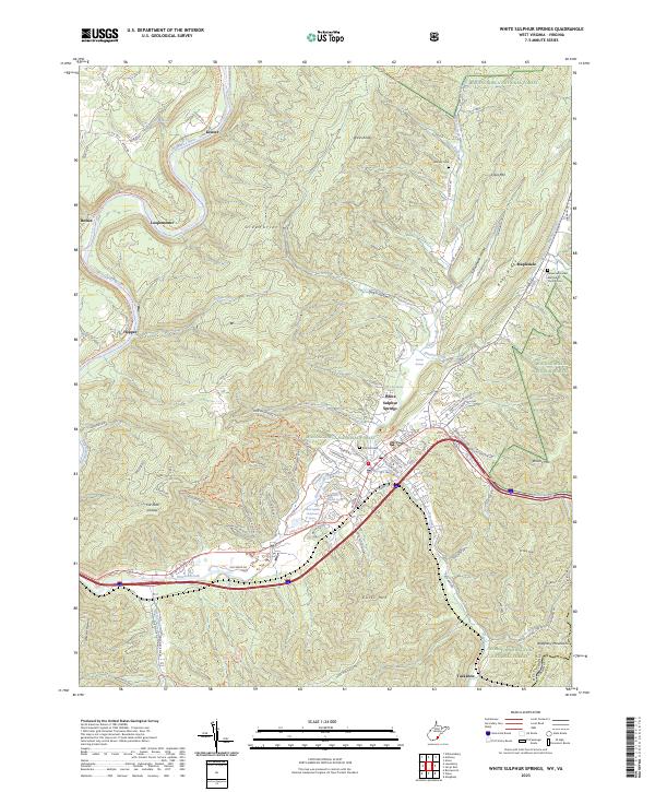 White Sulphur Springs, WV-VA — USGS 7.5-minute topo (2023)