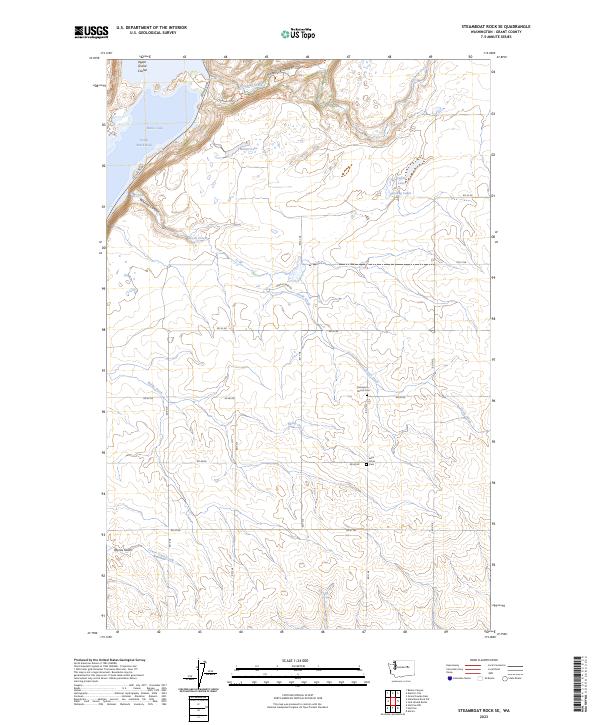 Steamboat Rock SE, WA — USGS 7.5-minute topo (2023)