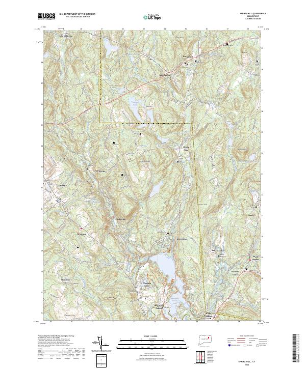Spring Hill, CT — USGS 7.5-minute topo (2024)
