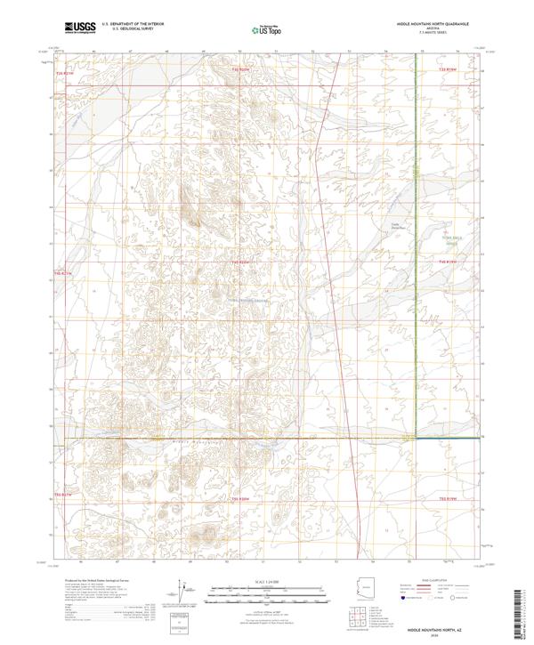 Middle Mountains North, AZ — USGS 7.5-minute topo (2026)