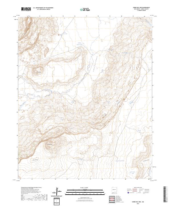 Cerro Del Oro, NM — USGS 7.5-minute topo (2023)